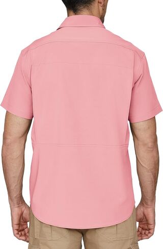 PIQIDIG Men's UPF 50+ Sun Protection Shirt Short Sleeve Hiking Fishing Shirt Quick Dry for Safari Travel Button Down Shirts in Saudi Arabia