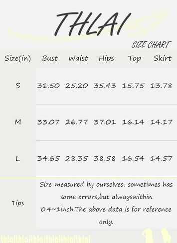 THLAI طقم نسائي مكون من قطعتين تنورة علوية بدون أكمام ملابس لقضاء العطلات على الشاطئ أطقم تنورة صغيرة مربوطة in Kuwait