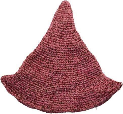 قبعة ساحرة، معالج قش مصنوع يدويًا قابل للطي من قش القنب الطبيعي قبعة جنوم قبعة شمس تنكرية in Kuwait