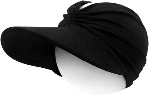 Black Children Sun Hat, Fashion Elastic Hollow Top Sun Visor Hat for Kids, Outdoor Quick-Drying Anti-UV Wide Brim Visor Hat, Summer Sun Protection Beach Caps for Boys Girls in Saudi Arabia
