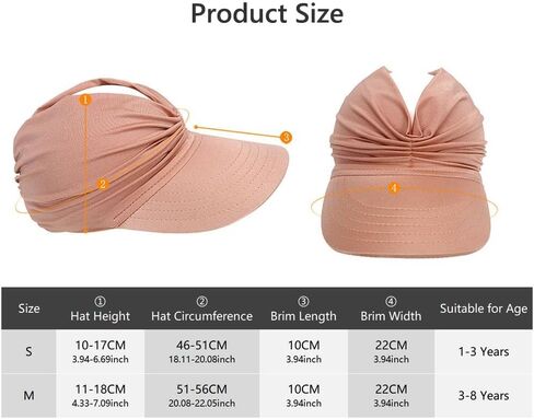 Black Children Sun Hat, Fashion Elastic Hollow Top Sun Visor Hat for Kids, Outdoor Quick-Drying Anti-UV Wide Brim Visor Hat, Summer Sun Protection Beach Caps for Boys Girls in Saudi Arabia