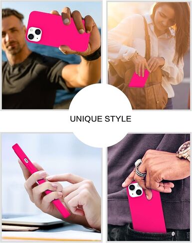BENTOBEN Compatible with iPhone 14 Case, Soft Silicone Gel Rubber Bumper Microfiber Lining Hard Back Shockproof Protective Phone Cover for iPhone 14 6.1", Hot Pink in Kuwait