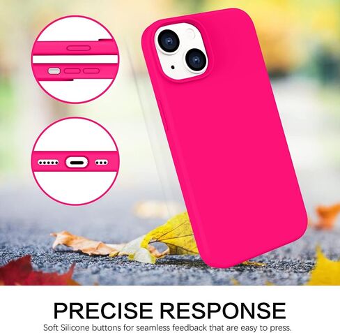 BENTOBEN Compatible with iPhone 14 Case, Soft Silicone Gel Rubber Bumper Microfiber Lining Hard Back Shockproof Protective Phone Cover for iPhone 14 6.1", Hot Pink in Kuwait