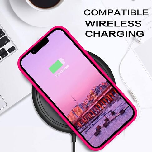 BENTOBEN Compatible with iPhone 14 Case, Soft Silicone Gel Rubber Bumper Microfiber Lining Hard Back Shockproof Protective Phone Cover for iPhone 14 6.1", Hot Pink in Kuwait