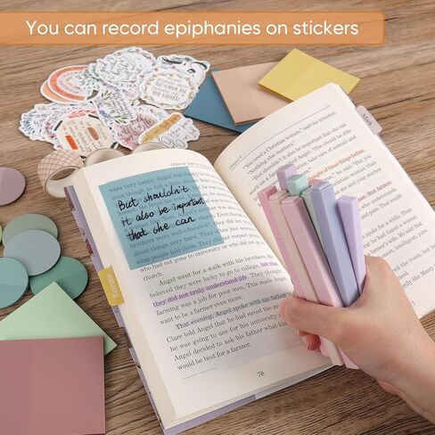 Bible Journaling Kit Bible Aesthetic Highlighters and No Bleed Pens Bible Tabs Washi Tapes Transparent Clear Sticky Notes Study Kit for Gift Bible Study Supplies for Women in Saudi Arabia
