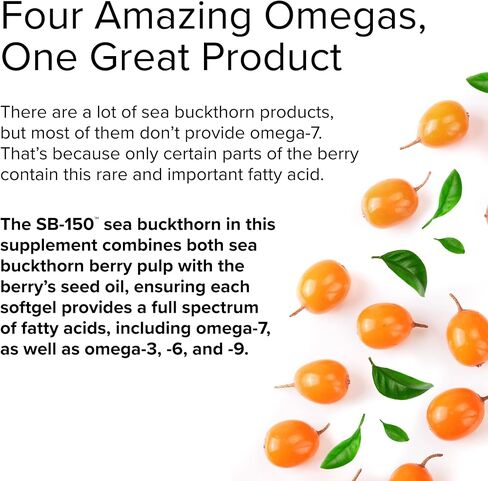 تيري أوميغا 7 بشكل طبيعي، 60 كبسولة هلامية - مكمل نبق البحر - يرطب البشرة من الرأس إلى أخمص القدمين - غير معدّل وراثيًا، خالي من الغلوتين - 60 حصة in Kuwait