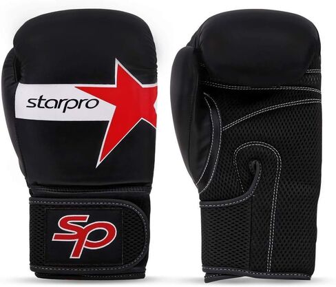 قفازات الملاكمة Starpro للرجال والنساء - جلد صناعي - 10oz 12oz 14oz 16oz - قفازات ثقيلة للكيك بوكسينغ والسجال - قابلة للتنفس in Kuwait
