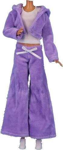 Doll Clothes, 5 Sets Fashion Outfits Autumn Dresses Spring Clothes Sweater Pants Shoes Socks Bag for 29cm Dolls Accessories Baby Gifts (G) in Saudi Arabia
