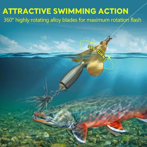 Buzzbait Fishing Lures Kit Bass Spinnerbait Baits with Split Tail Trailer Topwater Buzz Bait Swimbait Metal Swim Jig Lure for Bass Pike Trout Salmon Fishing Freshwater Saltwater Fishing in Saudi Arabia