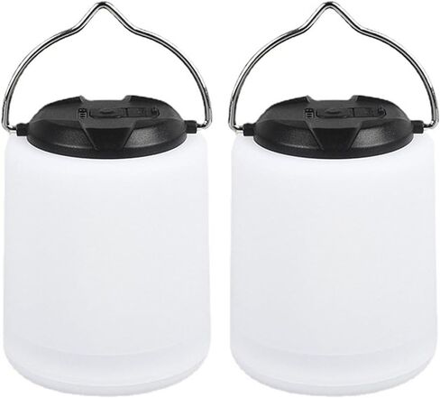 2packs فانوس التخييم، 3 أوضاع الإضاءة فانوس قابلة لإعادة الشحن، 3000K ضوء دافئ فانوس الطوارئ ضوء الليل، 10H وقت التشغيل أضواء التخييم الفوانيس لانقطاع التيار الكهربائي التخييم in Kuwait