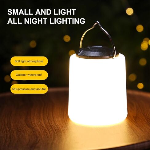 2packs فانوس التخييم، 3 أوضاع الإضاءة فانوس قابلة لإعادة الشحن، 3000K ضوء دافئ فانوس الطوارئ ضوء الليل، 10H وقت التشغيل أضواء التخييم الفوانيس لانقطاع التيار الكهربائي التخييم in Kuwait