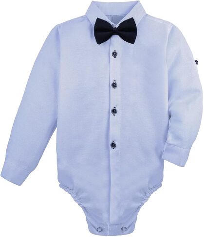Lilax Baby Boy's Gentleman Outfit, Formal Romper Shirt, Bow Tie, Suspender and Pant Set in Saudi Arabia