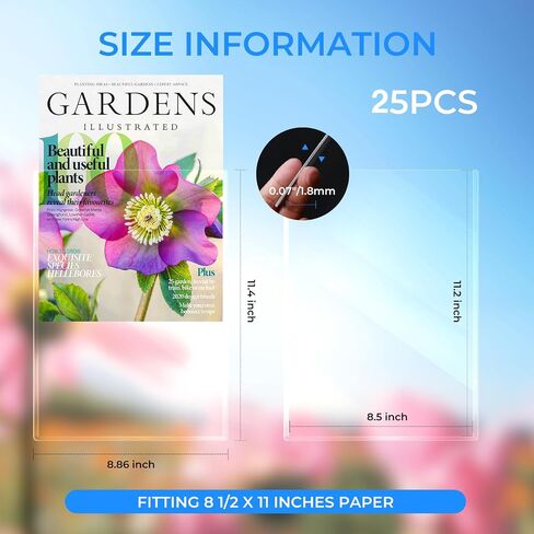 InnoLuxe Plastic Sheet Protectors 8.5 x 11 Inch - Clear Page Protectors - Clear Sheet Protectors Heavy Duty - Top Loading Rigid Print Protectors No Holes - Birth Certificate Protector - 5 Pack in Saudi Arabia