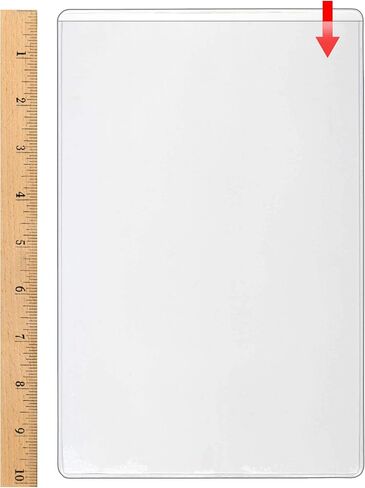 StoreSMART - جيب قابل للتقشير والعصا - جانب قصير مفتوح 6 بوصة × 9 1/2 بوصة - 10 عبوات - بلاستيك فينيل شفاف - STB109S-10 in Saudi Arabia