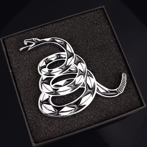 Dont Tread on Me Metal Car Sticker, Gadsden Flag Auto Emblem, 3D Snake Decal for Automotive, Truck, Motorcycle (Bronze) in Kuwait