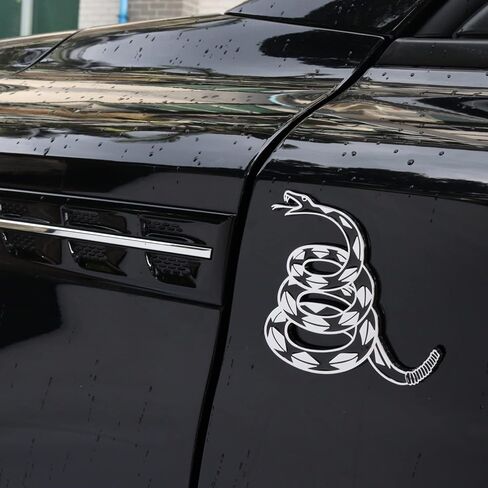 Dont Tread on Me Metal Car Sticker, Gadsden Flag Auto Emblem, 3D Snake Decal for Automotive, Truck, Motorcycle (Bronze) in Kuwait