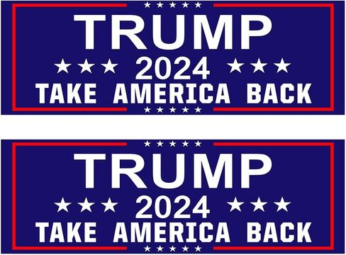 2 PCS Donald Trump 2024 Take America Back Vinyl Stickers Waterproof Decal for Car, Trucks, Bumper, Window, Jet Ski, Laptop, Helmet, 3 x 10 Inch, Set of 2 in Saudi Arabia