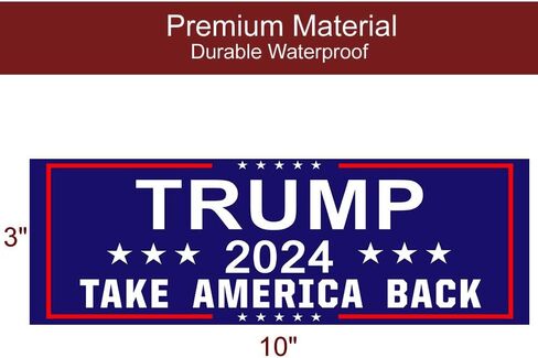 2 PCS Donald Trump 2024 Take America Back Vinyl Stickers Waterproof Decal for Car, Trucks, Bumper, Window, Jet Ski, Laptop, Helmet, 3 x 10 Inch, Set of 2 in Saudi Arabia