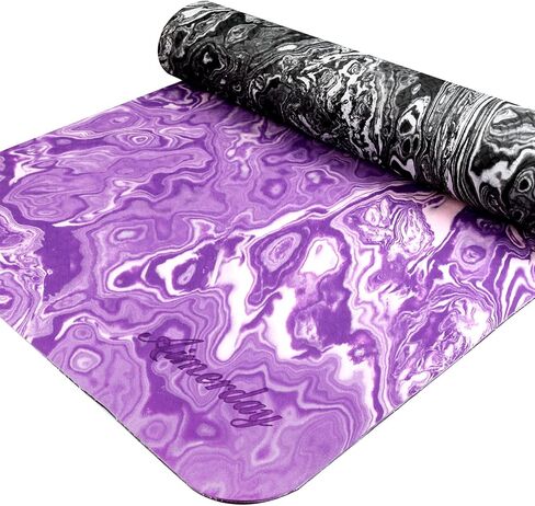 AIMERDAY Non Slip Yoga Mat Eco Friendly TPE Exercise Mat Premium Print 1/4 Inch Thick High Density Lightweight Pilates Mat with Carrying Strap for Floor Workout, Fitness & Hot Yoga 72" x 24" in Saudi Arabia