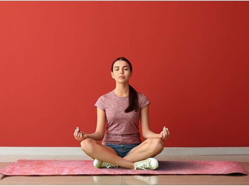 AIMERDAY Non Slip Yoga Mat Eco Friendly TPE Exercise Mat Premium Print 1/4 Inch Thick High Density Lightweight Pilates Mat with Carrying Strap for Floor Workout, Fitness & Hot Yoga 72" x 24" in Saudi Arabia