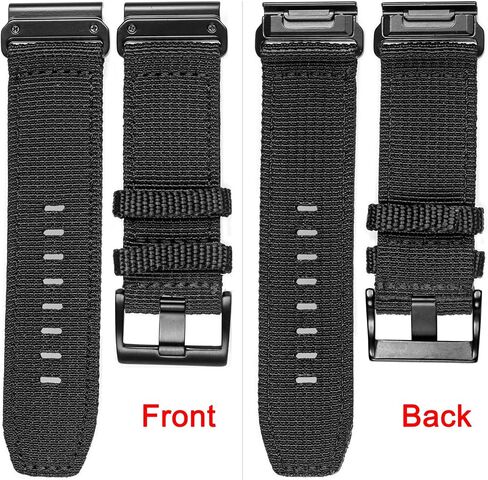 Compatible With Garmin, Nylon Watch Band Sports Strap For fēnix/Forerunner/Vivoactive/Approach/MARQ/quatix/D2 Series Tough Replacement Band For Men in Saudi Arabia