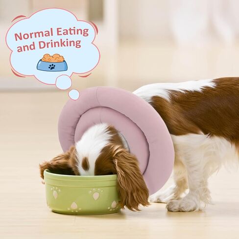 Soft Dog Cone Alternative After Surgery,Comfortable Dog Recovery Collars Cones for Small Dogs,Adjustable Dog Neck Cone Protective Elizabethan Collar for Dogs to Stop Licking,Pink m4 in Kuwait