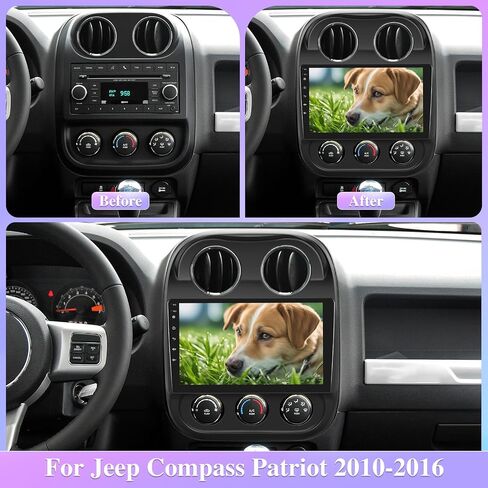 8 Core 4G Network [4G+64G] Car Radio for Jeep Compass Patriot 2010-2016, 10 inch Android 13 Touchscreen Patriot Stereo -Carplay/Android Auto/DSP 32 EQ/IPS Screen/WiFi/SWC/Bluetooth 5.0 in Saudi Arabia