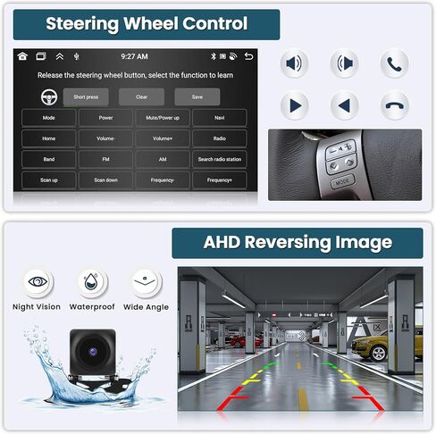 Roinvou 2+64G Android Radio Dash Kit for Chevrolet Chevy Cruze 2009-2014, 9" Touchscreen CarPlay Android Auto with HiFi GPS Navigation Bluetooth WiFi FM RDS Radio Backup Camera in Kuwait