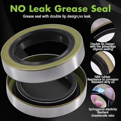 Jeemiter 2 Sets L68149 L44649 Boat Trailer Axle Hub Bearing Kit, Grease Seals, Spindle Nuts, 1.98" Dust Covers and Rubber Plugs, Cotter Pins,Washers for #84 Spindle in Saudi Arabia