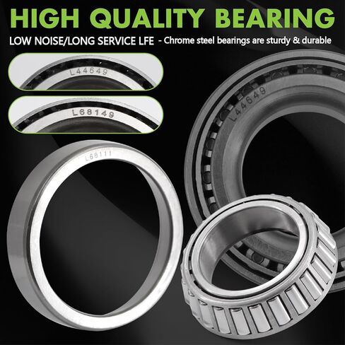 Jeemiter 2 Sets L68149 L44649 Boat Trailer Axle Hub Bearing Kit, Grease Seals, Spindle Nuts, 1.98" Dust Covers and Rubber Plugs, Cotter Pins,Washers for #84 Spindle in Saudi Arabia