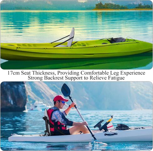 Inflatable Kayak Seats with Back Support Comfortable Thickened Kayak Seat Adjustable Paddle Board Seat Detachable Chair for Paddle Board Canoe SUP Fishing Boat Accessories Black and Gray in Saudi Arabia