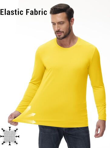 KEFITEVD Men's Sun Protection Shirts UV SPF UPF 80+ Long Sleeve Rash Guard Fishing Running Shirts Quick Dry Lightweight Shirt in Saudi Arabia
