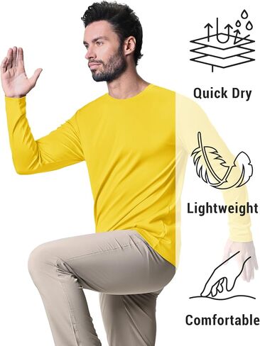 KEFITEVD Men's Sun Protection Shirts UV SPF UPF 80+ Long Sleeve Rash Guard Fishing Running Shirts Quick Dry Lightweight Shirt in Saudi Arabia