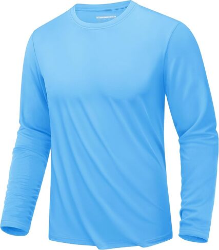 KEFITEVD Men's Sun Protection Shirts UV SPF UPF 80+ Long Sleeve Rash Guard Fishing Running Shirts Quick Dry Lightweight Shirt in Saudi Arabia