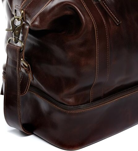 حقيبة سفر SID & VAIN مقصورة ذكية KINGSTON XL لعطلة نهاية الأسبوع من الجلد الحقيقي حقيبة واق من المطر حقيبة جلدية للرجال باللون البني in Kuwait