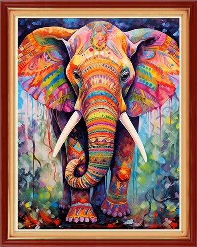 Dooxvey Cross Stitch Kits for Adults Beginners,Full Range of Cross-Stitch Stamped Kits Needlepoint Kits for Beginners Embroidery Kits 11CT Cross Stitch Patterns-Colorful Lion 16x20 inch in Saudi Arabia