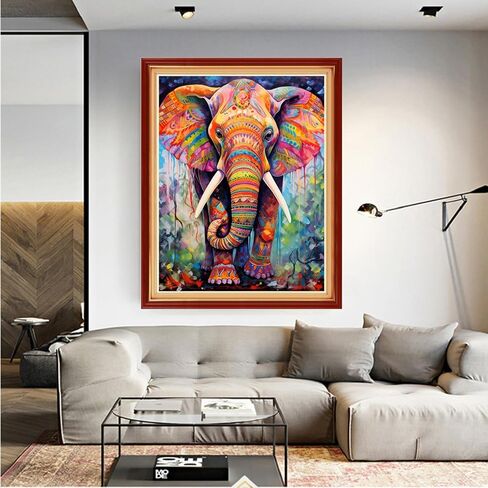 Dooxvey Cross Stitch Kits for Adults Beginners,Full Range of Cross-Stitch Stamped Kits Needlepoint Kits for Beginners Embroidery Kits 11CT Cross Stitch Patterns-Colorful Lion 16x20 inch in Saudi Arabia