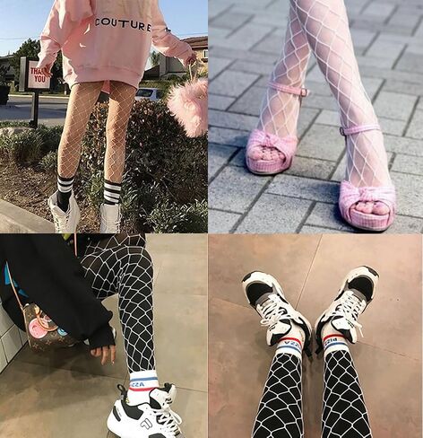 Ypser Fishnet Tights Mesh Stockings Sparkle Rhinestone Glittering Net Pantyhose in Saudi Arabia