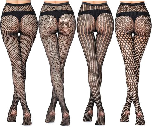 Ypser Fishnet Tights Mesh Stockings Sparkle Rhinestone Glittering Net Pantyhose in Saudi Arabia