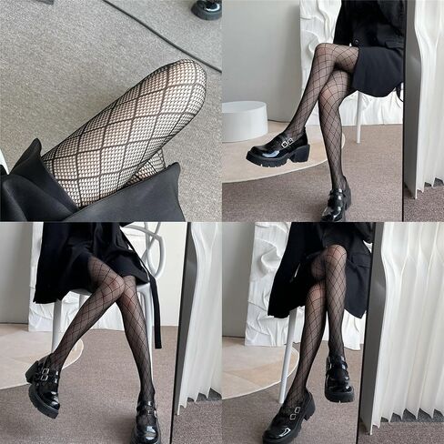 Ypser Fishnet Tights Mesh Stockings Sparkle Rhinestone Glittering Net Pantyhose in Saudi Arabia