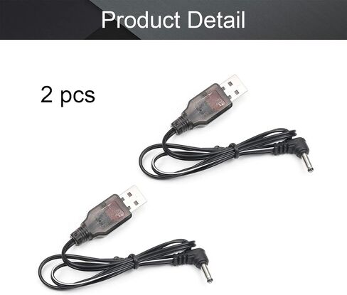Fielect SM-2P Positive USB Charging Cable for RC Car 3.6V 250mA Ni-MH Ni-CD Battery 2Pcs in Saudi Arabia