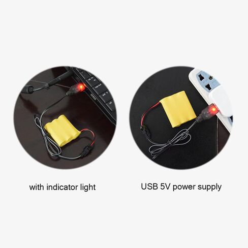 Fielect SM-2P Positive USB Charging Cable for RC Car 3.6V 250mA Ni-MH Ni-CD Battery 2Pcs in Saudi Arabia