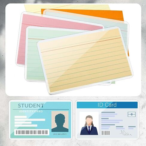 50 Pcs Index Card Laminating Pouches 5mil Thermal File Card Laminating Pouches Laminator Sheets for Work Permits Pass Cards Student ID Cards, Clear (3.5 x 5.5 Inch) in Saudi Arabia
