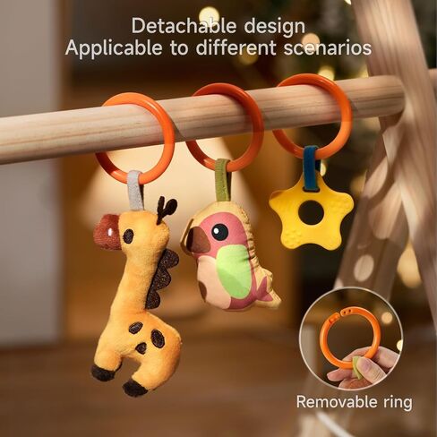 TUMAMA 2 in 1 Spiral Car Seat Toys Arch Stroller Toy Baby Hanging Toys with Clip Adjustable Detachable Sensory Travel Crib Bouncer Bassinet Activity Toys for Babies 0 3 6 9 12 24 Months in Kuwait