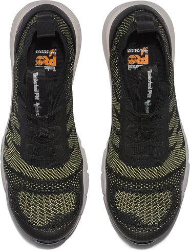 Timberland PRO Men's Radius Knit Composite Safety Toe Athletic Industrial Work Shoe, Black/Yellow, 7 in Saudi Arabia