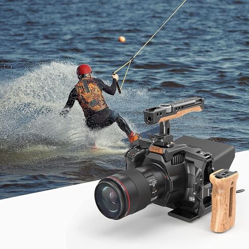 طقم ملحقات قفص الكاميرا SMALLRIG لـ BMPCC 6K Pro / 6K G2، مع مقبض علوي خشبي ومقبض كابل مشبك لـ HDMI SSD Clamp Sunhood الناتو واقي شاشة السكك الحديدية لـ BMPCC 6K Pro / 6K G2-3299 in Saudi Arabia
