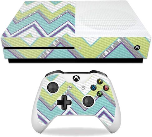 MightySkins Carbon Fiber Skin for Microsoft Xbox One S - Pink Present | Protective, Durable Textured Carbon Fiber Finish | Easy to Apply, Remove, and Change Styles | Made in The USA in Saudi Arabia
