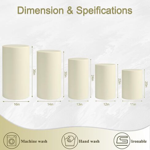 YRDKB Cylinder Pedestal Stands Cover - 5PCS Red Spandex Cylinder Covers Metal Elastic Cylinder Pedestal Stands Cover for Weddings Decorations(Set of 5) in Saudi Arabia