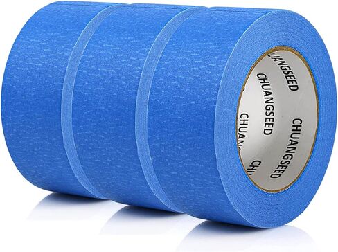 CHUANGSEED 3-Pack Green Painters Tape 1.88 Inches x 60 Yards Blue Masking Tape Bulk - Sharp Edge Line Technology, Produces Sharp Lines Residue-Free and Artisan Grade Wall Trim Tape in Saudi Arabia