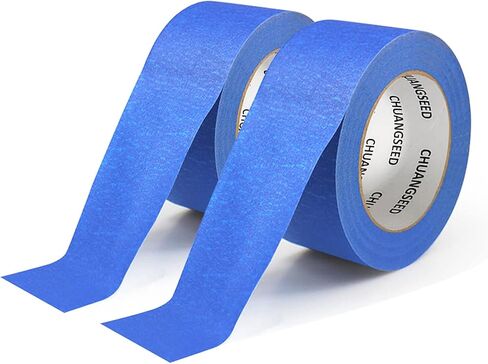 CHUANGSEED 3-Pack Green Painters Tape 1.88 Inches x 60 Yards Blue Masking Tape Bulk - Sharp Edge Line Technology, Produces Sharp Lines Residue-Free and Artisan Grade Wall Trim Tape in Saudi Arabia